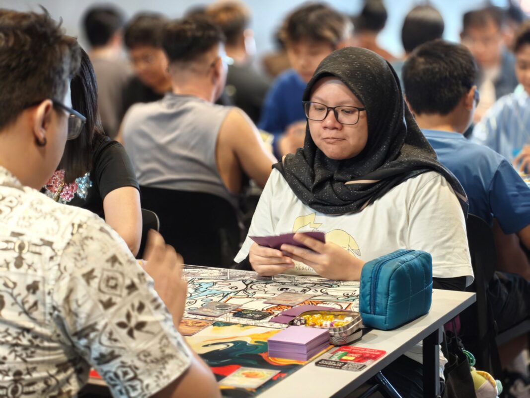 Packed tournament tables at Atlas Gamers